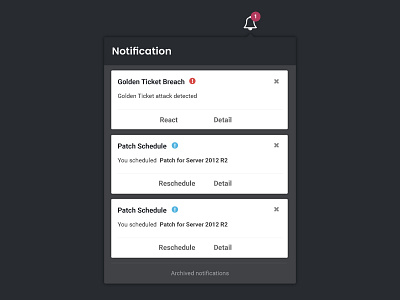 Notification dashboard notification ui user interface