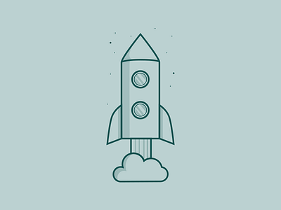 KindTyme Rocket Ship Icon icon illustration launch rocket rocket ship shuttle space space ship takeoff vector