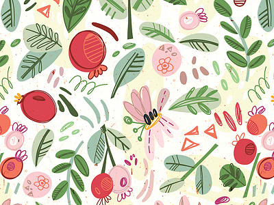 Berries berries fresh graphics marushabelle pattern summer