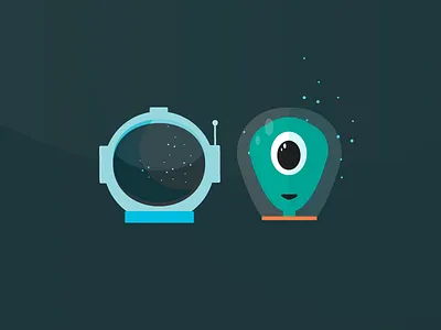 Intergalactic, planetary, planetary, intergalactic. alien astronaut characters icons illustration
