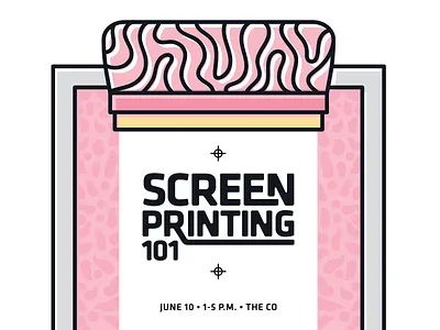 Screen Printing 101 illustration print printing screen printing silkscreen vector workshop