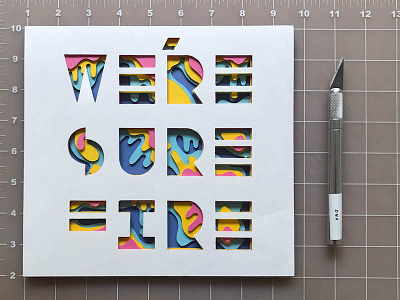 Sure Fire abstract lettering paper typography