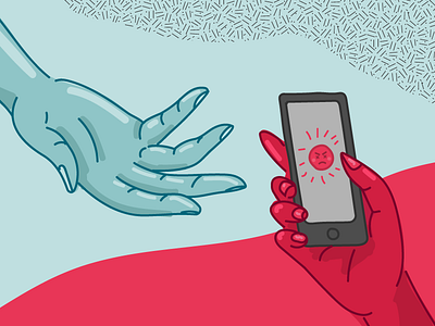 Hands editorial freehand hands illustration monoline