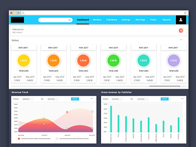 Dash Board Web UI 01 analytics gradient graphs user interface web app