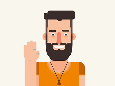 Yo! beard character first shot illustration