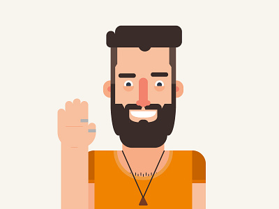 Yo! beard character first shot illustration