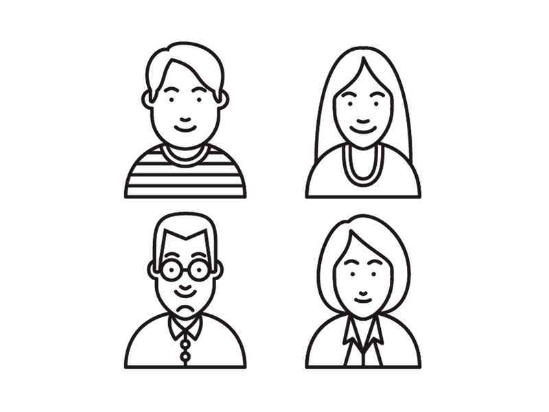 Avatars (Process) avatar design homeaway homeaway asia illustration illustrator singapore vector