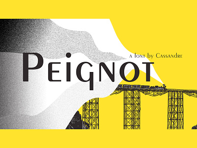 Peignot - A font by Cassandre cassandre font french grain illustration monotype peignot police poster train typeface yellow