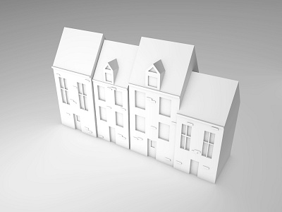 Low Poly Houses animation cinema cinema4d house houses lowpoly modelling motion motiondesign motiondesigner motiongraphics