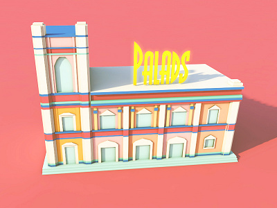 Palads 3danimation 3dmodel animation cinema cinema4d lowpoly mason modelling motion motiondesign motiondesigner rainbow