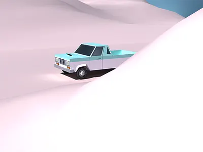 Pickup render 3d blender low poly pickup render rendered