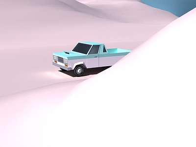 Pickup render 3d blender low poly pickup render rendered