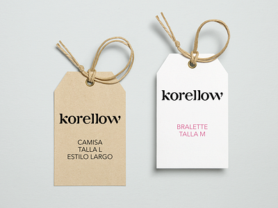 Korellow Tag clothing clothing tag design didone fashion logo design logotype tropical typography