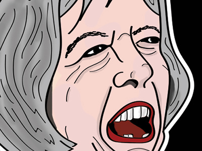 Mrs May digital illustration theresamay