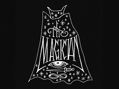 The Magician danilo mancini hand lettering illustration magic magician sailor danny style tarot vintage vintage style