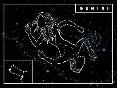 Gemini gemini horoscope illustration zodiac