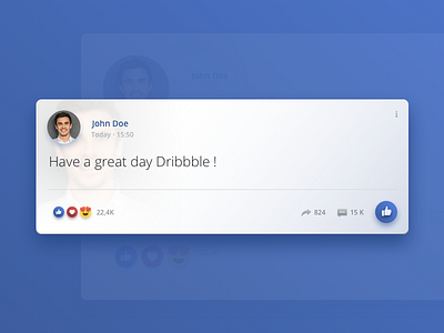 Facebook post | Redesign blue design facebook network post redesign social uidesign wip work