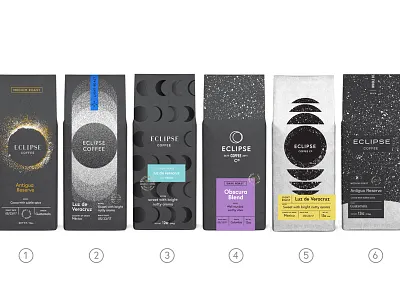 Eclipse Coffee adobe branding coffee packaging process wip