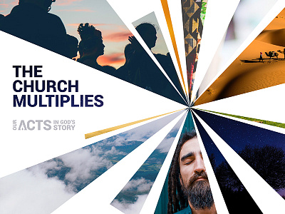The Church Multiplies branding burst church rays sermon