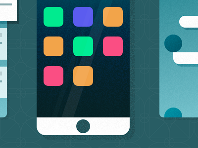 Illustrated Apps app gradient illustration interface material minimal phone simple texture ui