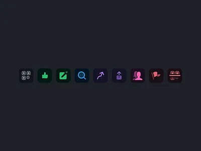 Dark list icons dark glyph icon icons ios list roundrect