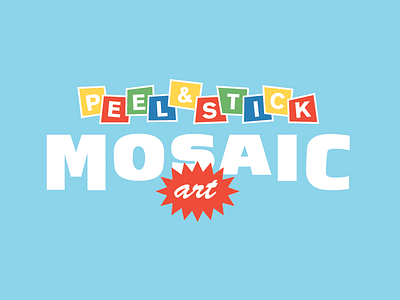 stickers art mosaic packaging peel retro stick stickers