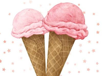 Ice creams cream design digital art genius ice ice cream illustration product strawberry wacom