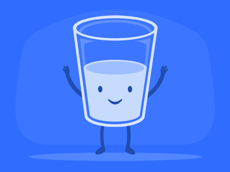 Optimism // Glass half full animation illustration optimism