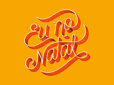 Eu no Natal lettering typography