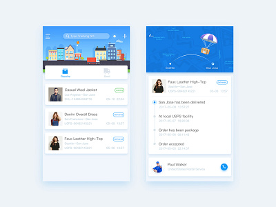 Delivery check clean delivery flat design house illustration parachute ui ux