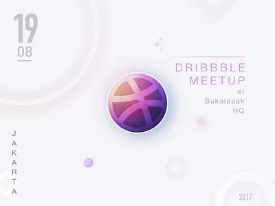 Dribbble x Bukalapak bukalapak design dribbble event gradient illustration indonesia jakarta meetup planet shape space