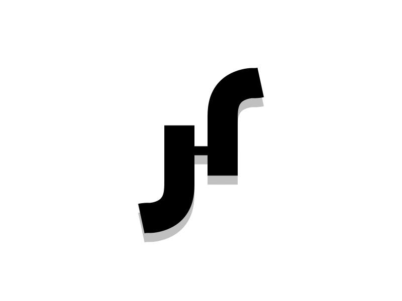 JH logo loop 2d animation design flow gif jh loop motion