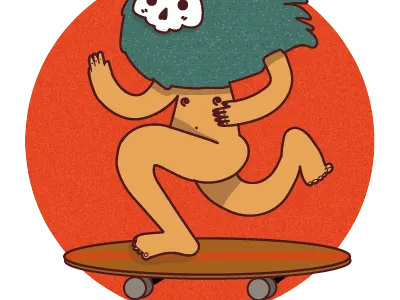 skaters gonna skate beard board body longboard man naked red