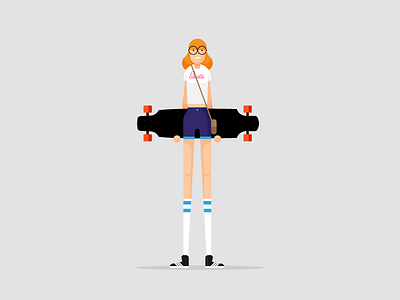 Skater characters hr office people retro style styletest ui ux website workforce