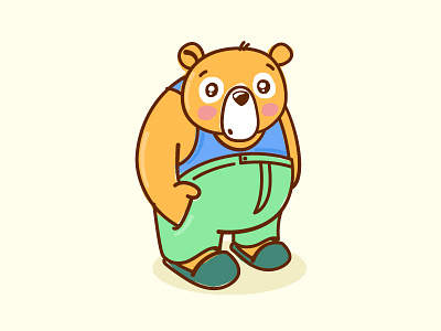 Bear animal bear funny illustration teddy