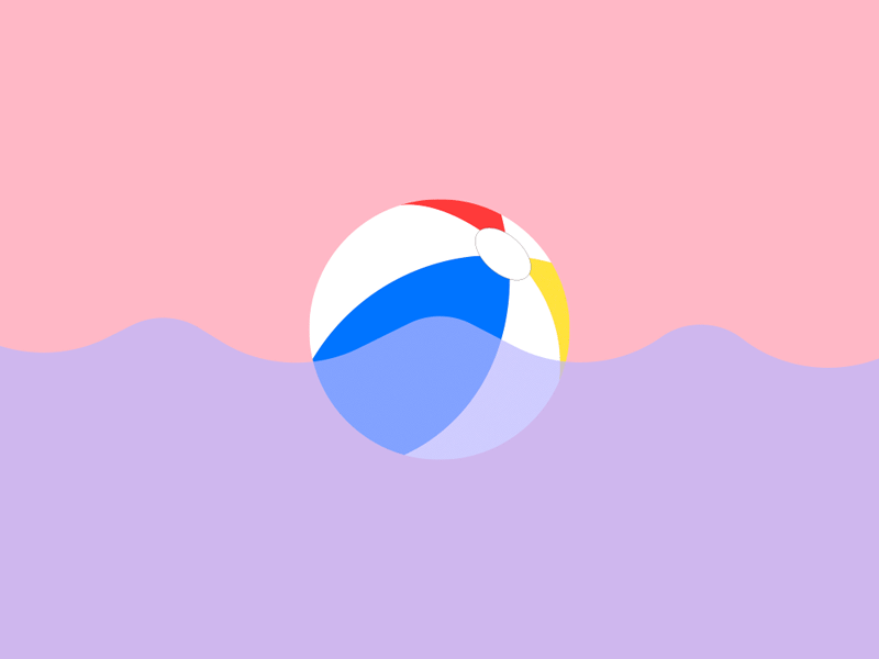 Beachball animate animation ball beach beachball doodle gif illustration pink toy