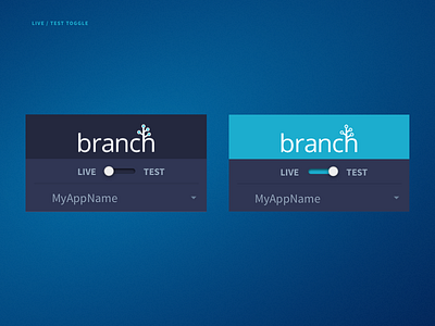 Live Test Toggle branch dashboard live test navigation toggle ui