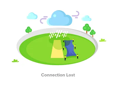 Connection Lost app cricket dailyui error illustration noconnection uxui vector