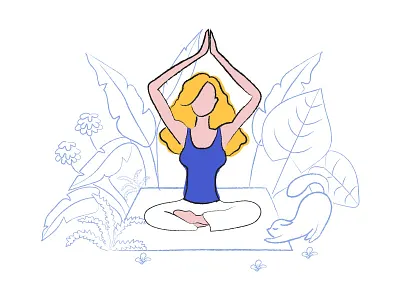 Illustration - Positive Routine design exercise illustration positive routine vectors workout yoga