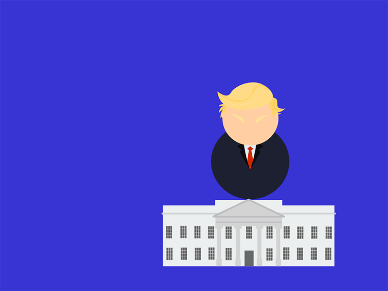 Trampolina animation donald trump gif jump republican tramp white house