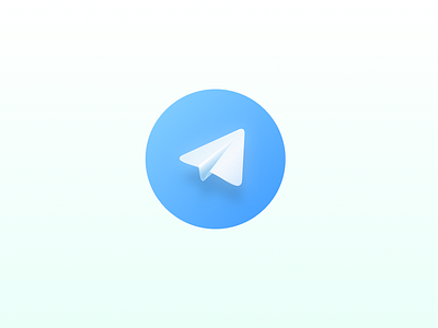 <3 Telegram 3d icon big sur mac icon messaging messeger native paper plane skeuo telegram