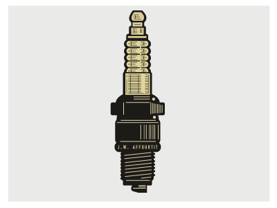 Sparky car parts color graphic design vector