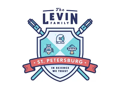 Levin Family Crest coat of arms family crest geek icons levin logo sci fis science shield skillshare space sport star wars