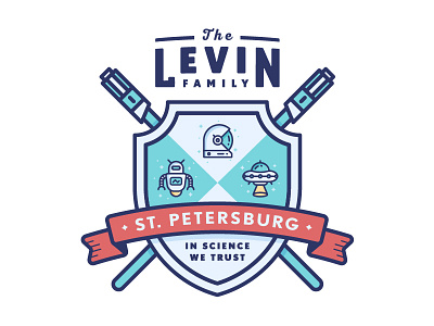 Levin Family Crest coat of arms family crest geek icons levin logo sci fis science shield skillshare space sport star wars