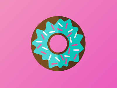 Since it's Friday... bright donut doughnut fun icon sweet vector