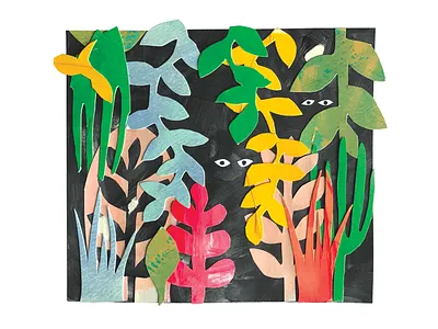 Hidden Fort botanical illustration kids paper cutting