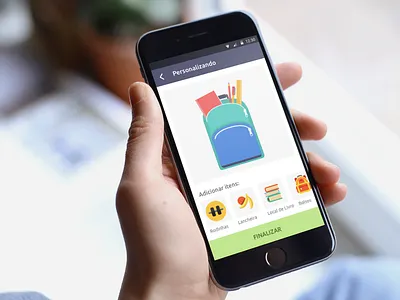 App MinhaMochila app design interface