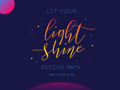 Light gradient light quote script verse