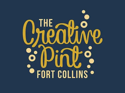 The Creative Pint beer design hand lettering identity logo