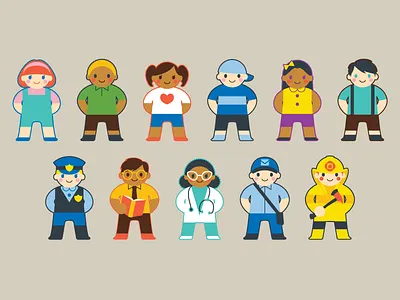 Cookie Cutter People children commercial cookie cutter digital drawing flat illustration juvenile retail simple vector